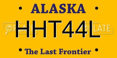 HHT44L Alaska License Plate
