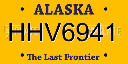 HHV6941 Alaska License Plate