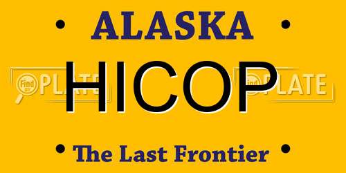 HICOP Alaska License Plate