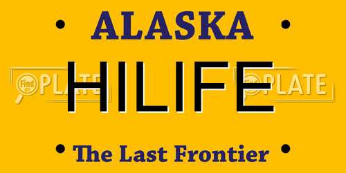 HILIFE Alaska License Plate