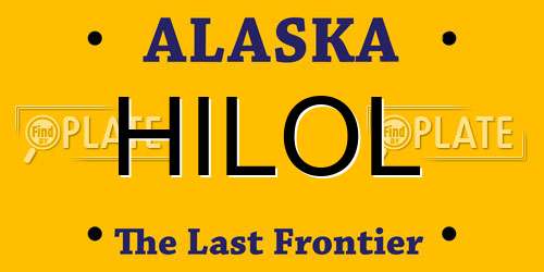 HILOL Alaska License Plate