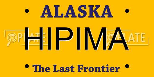 HIPIMA Alaska License Plate