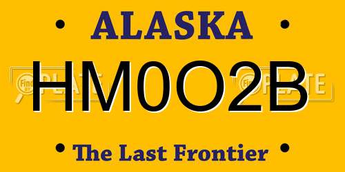 HM0O2B Alaska License Plate