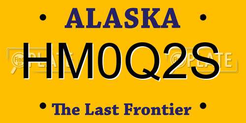 HM0Q2S Alaska License Plate
