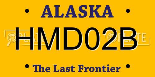 HMD02B Alaska License Plate