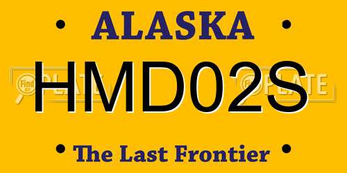 HMD02S Alaska License Plate