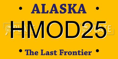 HMOD25 Alaska License Plate