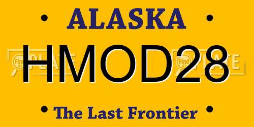 HMOD28 Alaska License Plate