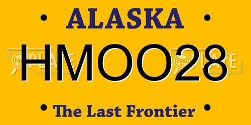 HMOO28 Alaska License Plate