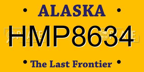 HMP8634 Alaska License Plate