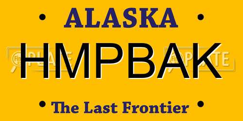 HMPBAK Alaska License Plate