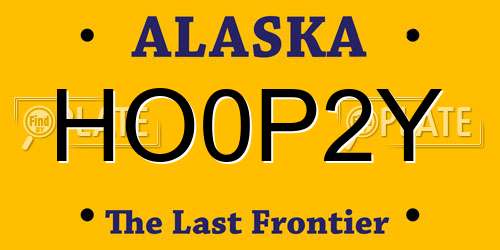 HO0P2Y Alaska License Plate