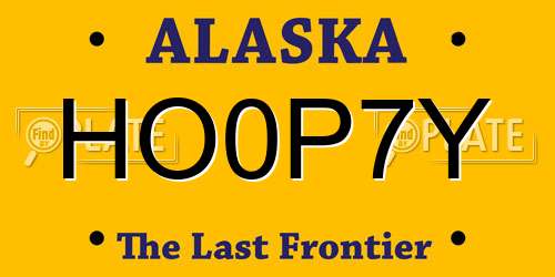 HO0P7Y Alaska License Plate