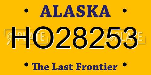 HO28253 Alaska License Plate