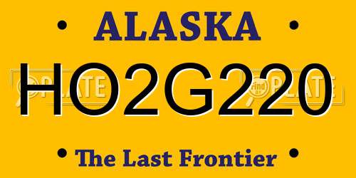 HO2G220 Alaska License Plate