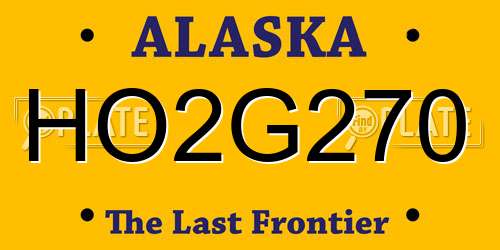 HO2G270 Alaska License Plate