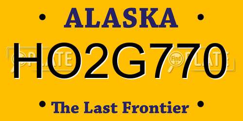 HO2G770 Alaska License Plate