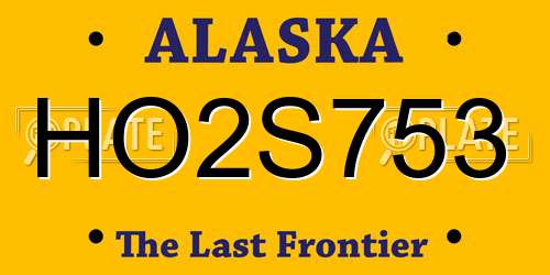 HO2S753 Alaska License Plate