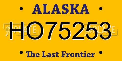 HO75253 Alaska License Plate
