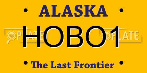 HOBO1 Alaska License Plate