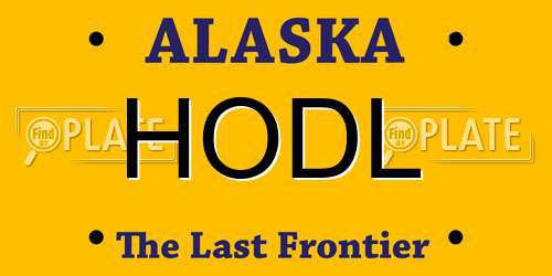 HODL Alaska License Plate