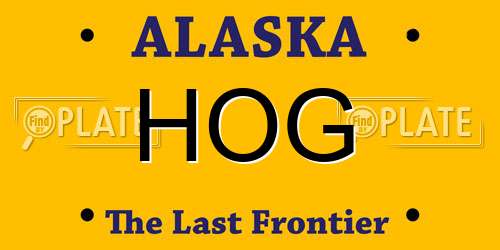 HOG Alaska License Plate