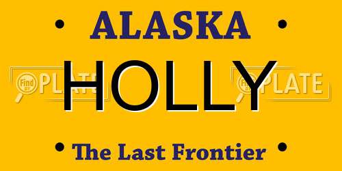 HOLLY Alaska License Plate