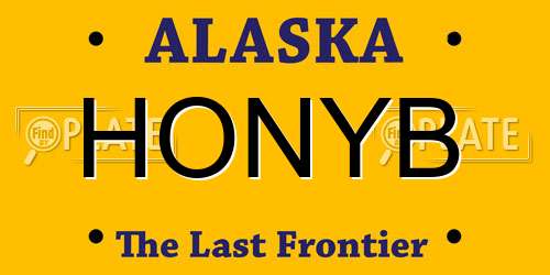 HONYB Alaska License Plate
