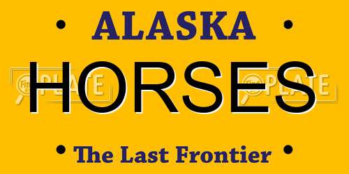 HORSES Alaska License Plate