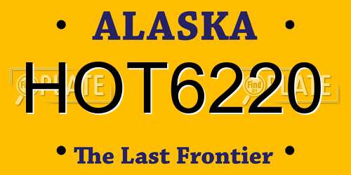 HOT6220 Alaska License Plate