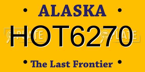 HOT6270 Alaska License Plate
