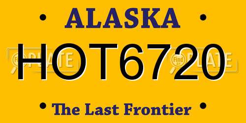 HOT6720 Alaska License Plate