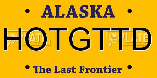 HOTGTTD Alaska License Plate
