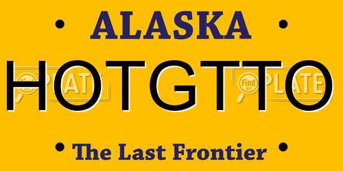 HOTGTTO Alaska License Plate