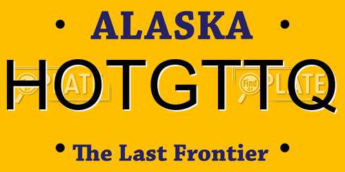 HOTGTTQ Alaska License Plate