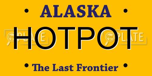 HOTPOT Alaska License Plate