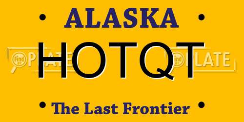 HOTQT Alaska License Plate