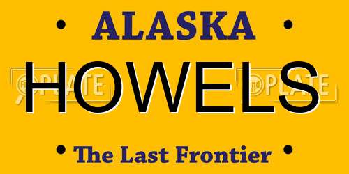 HOWELS Alaska License Plate