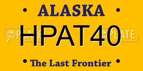 HPAT40 Alaska License Plate