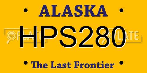 HPS280 Alaska License Plate