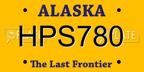 HPS780 Alaska License Plate