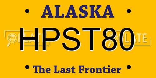 HPST80 Alaska License Plate