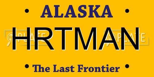 HRTMAN Alaska License Plate