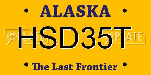 HSD35T Alaska License Plate