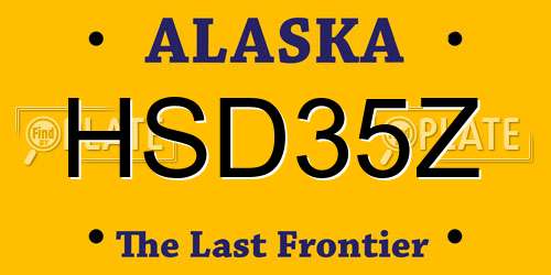 HSD35Z Alaska License Plate