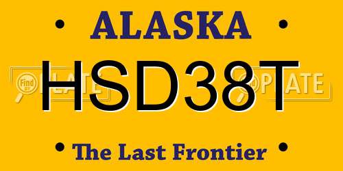 HSD38T Alaska License Plate