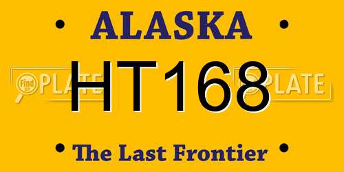 HT168 Alaska License Plate