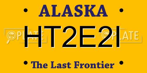 HT2E2I Alaska License Plate