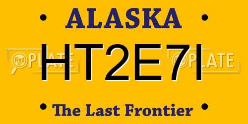 HT2E7I Alaska License Plate