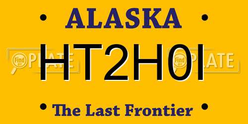 HT2H0I Alaska License Plate